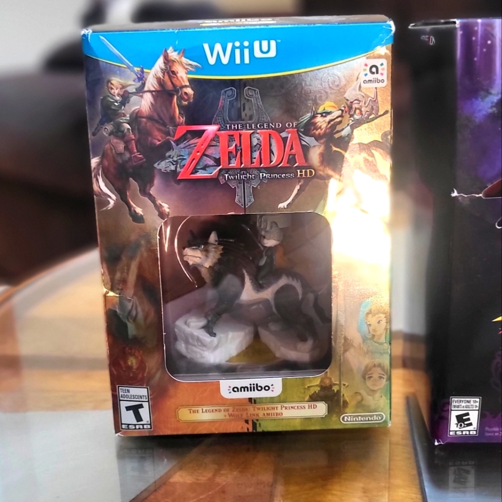 Zelda Twilight Princess HD Wii U w/ Wolf Link Amiibo NIB
